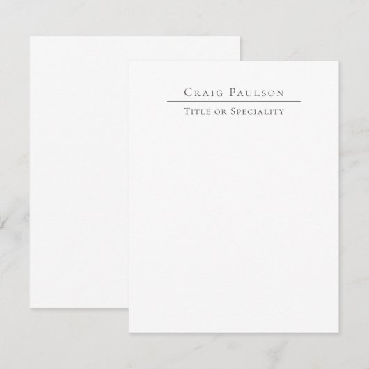 Attractive Professional Plain Minimalist Card (正面/裏面)
