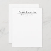 Attractive Professional Plain Minimalist Card (正面/裏面)