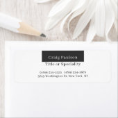 Attractive Simple Black White Modern ラベル (インサイチュ)