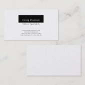 Attractive Simple Black White Premium Pearl 名刺 (正面/裏面)