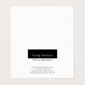 Attractive Simple Black White Premium Pearl 名刺 (外部フラット)