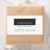 Attractive Simple Black White Professional Modern ラベル (インサイチュ)