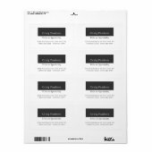 Attractive Simple Black White Professional Modern ラベル (フルシート)