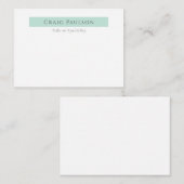 Attractive Simple Plain Professional Modern ノートカード (正面/裏面)