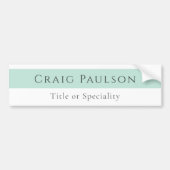 Attractive Simple Plain Professional Modern バンパーステッカー (正面)