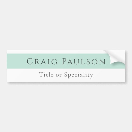 Attractive Simple Plain Professional Modern バンパーステッカー (正面)