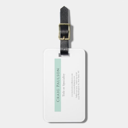 Attractive Simple Plain Professional Modern ラゲッジタグ (正面縦)