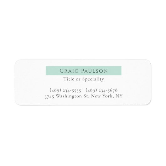 Attractive Simple Plain Professional Modern ラベル (正面)