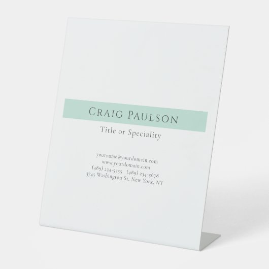 Attractive Simple Plain Professional Modern 台座サイン (正面)