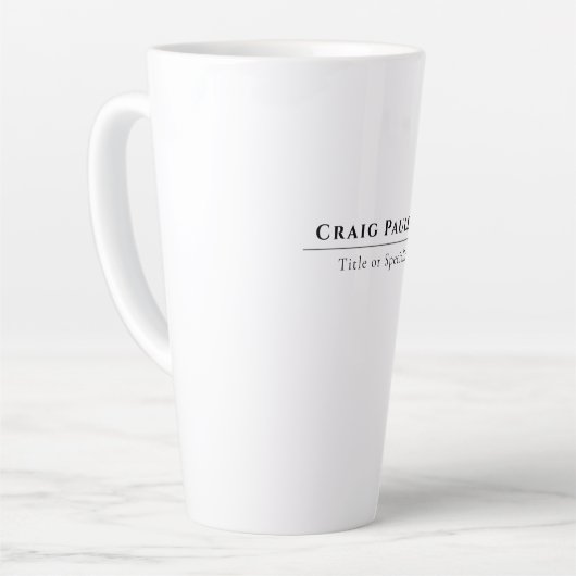 Attractive Simple Professional Plain Minimalist カフェラテマグ (左アングル)