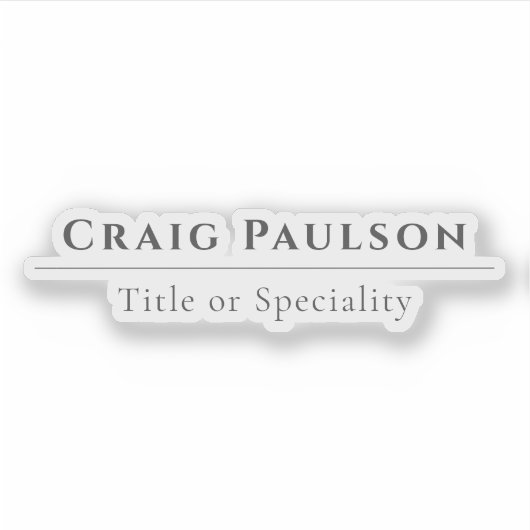 Attractive Simple Professional Plain Minimalist シール (正面)