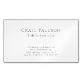 Attractive Simple Professional Plain Minimalist マグネット名刺 (正面)