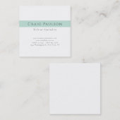 Attractive Simple Professional Plain Premium Pearl スクエア名刺 (正面/裏面)