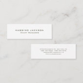 Attractive Trendy Stylish Modern Minimalist Matte スキニー名刺 (正面/裏面)