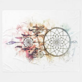 Attrape-rêve / Dreamcatcher フリースブランケット (正面(横))