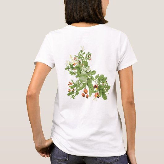 Atual ilustração botânica árvore Copaíba Tシャツ (裏面)