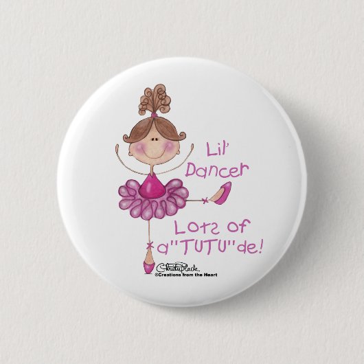 ATUTUdeとのバレリーナ 缶バッジ (正面)