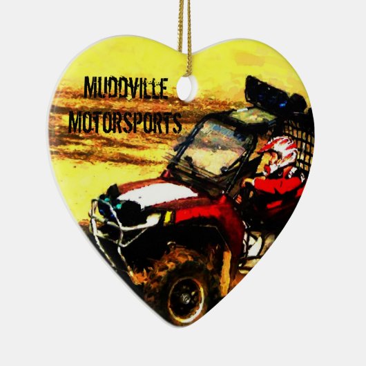 ATVのライダー-すべての地勢の極端のMotorsports セラミックオーナメント (右)