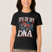 ATVクワッドバイクは私のDNAレーサーにある トライブレンドTシャツ (正面)