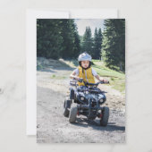 ATVクワッドレーサー 2歳の誕生日パーティーの写真 招待状 (裏面)