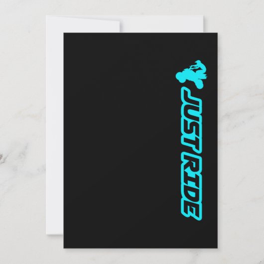 ATVジャストライドクワッドレーシング極端なスポーツギフト 招待状 (正面)