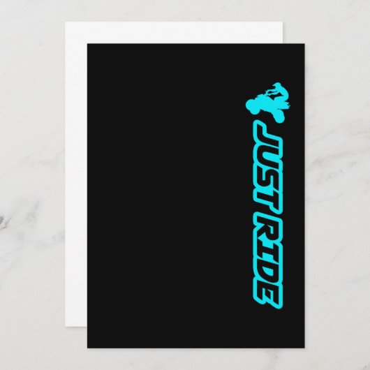 ATVジャストライドクワッドレーシング極端なスポーツギフト 招待状 (正面/裏面)