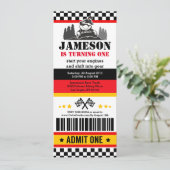 ATVダートクワッドバイクチケットパス誕生日パーティー 招待状 (スタンド正面)