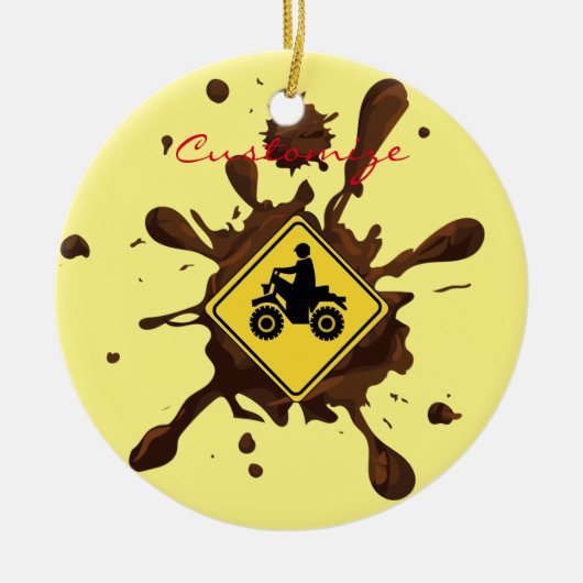 ATVマディング記号Thunder_Cove セラミックオーナメント (正面)