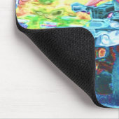 ATV全地形車に乗る子供たち マウスパッド (コーナー)