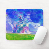 ATV全地形車に乗る子供たち マウスパッド (マウス)