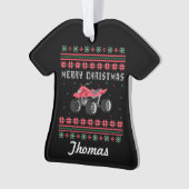 ATV醜パーソナライズされたいクリスマスセーター オーナメント (正面)