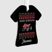 ATV醜パーソナライズされたいクリスマスセーター オーナメント (正面)