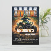 ATV の誕生日パーティー男子招待状 招待状 (スタンド正面)