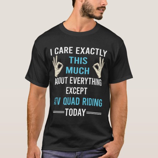 ATV クアッドバイクに乗るのが好き Tシャツ (正面)