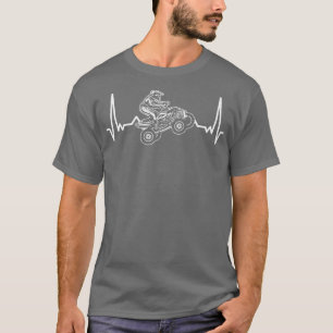 ATV ライダー 4 輪バギー オフロード バイク ハートビート ク Tシャツ