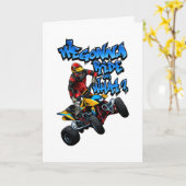 ATV – 乗るか何を?Tシャツ カード (黄色い花)