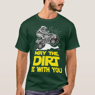 ATV 4おもしろいホイーラーのクアッドライディングが汚れをWIに Tシャツ