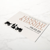 ATV Couple Wedding Save The Date 箔招待状 (回転した状態)