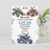 ATV Quad Bike Birthday Party 招待状 (スタンド正面)