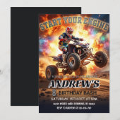 ATV Quad Bike Birthday Party Invitation  招待状 (正面/裏面)