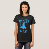 ATV Quad Bike Off Road Television TV Watcher Mens  Tシャツ (正面フル)