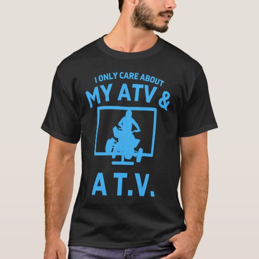 ATV Quad Bike Off Road Television TV Watcher Mens Tシャツ (正面)