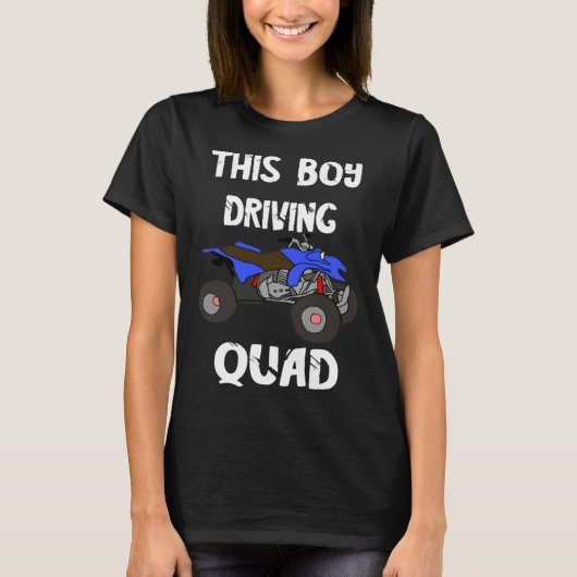 ATV Quad Rider Offroad Biker Boys Four Wheeler Bik Tシャツ (正面)
