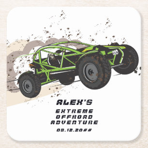 ATV UTVオフロードアドベンチャーエクストリームスポーツカークラブ スクエアペーパーコースター