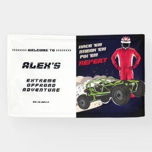 ATV UTVオフロードエクストリームカーアドベンチャークラブウェルカム 横断幕