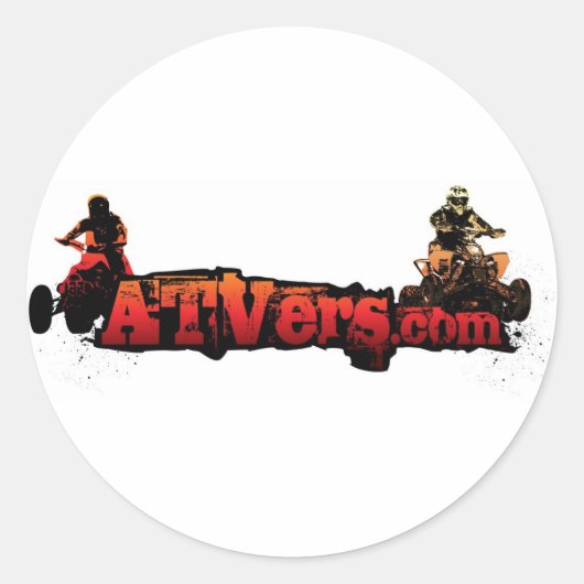 ATVers.comスタンプの丸め ラウンドシール (正面)