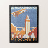 AuのMarocの標準のAvionのヴィンテージ旅行ポスター ジグソーパズル (縦)