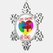 Auクリスマス! スノーフレークピューターオーナメント (右)