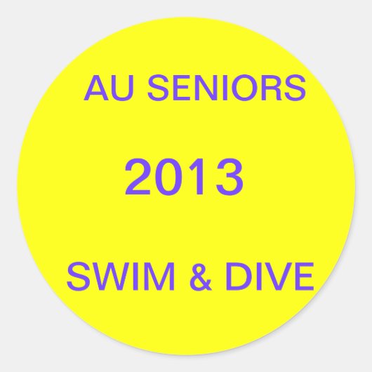 AUシニア・ステッカー ラウンドシール (正面)