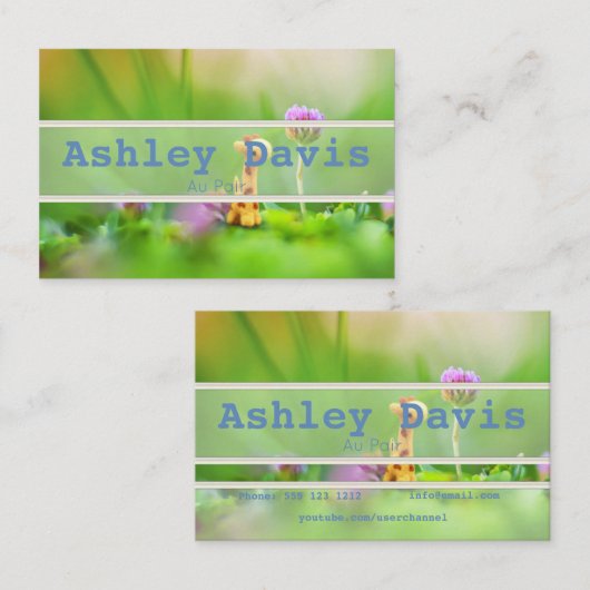 Auペアの名刺 名刺 (正面/裏面)